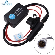 Antenna Amplifier 12V Car FM &amp; AM FM Car Radios Motorcycles Rubberizing