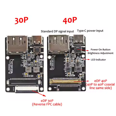 DP to eDP 4K 120HZ adapter plate DIY monitor 4K driver board 2k 1080 40Pin 0.5mm spacing for portabl