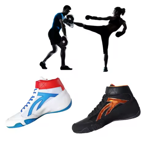 Gym fitness training shoes squat hard pull shoes Boxing Boots Wrestling Shoes freestyle wrestling sh