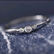 C66 Simple Style Three Pearl Ring for Women