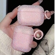 Shining Glitter Sequin Bluetooth 1pc Pink Rhinestone Earphone Case Compatible With Ap1/Ap Pods2/Pods