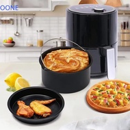 OONE Round Cake Mold, Black Non-Stick Air Fryer Baking Pan Set, Bakeware 6/7/8/9 Inch Carbon Steel w
