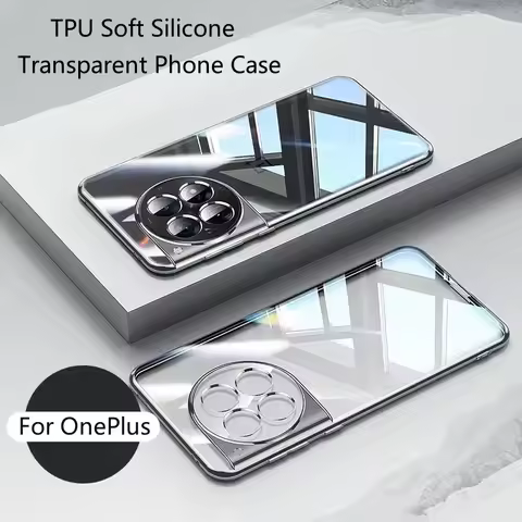 Case For OnePlus 12 11 11R ACE 2 Pro 5G Luxury TPU Soft Silicone Transparent Phone Cover For One Plu