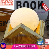 Dekorasi Rumah Lampu  Bulan 3D Print Moonlight 8cm / hiasan kamar / lampu tidur / miniatur / lazshop
