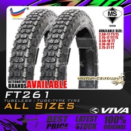TAYAR MOTOSIKAL VIVA TUBE-TYPE TYRE FT261 2.50,250,2.75,275,3.50,350,4.10,410-17,18,21 (BUNGA MOTO C