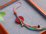 天然原礦硃砂精品紫金砂山鬼花錢包掛萬能掛含量高達95%