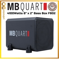 MB Quart 8" x 2" Bass Box Active SubWoofer 4100 Watts Woofer Built in Amplifier With Box F802