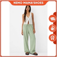 BERSHKA LINEN PANTS WITH ELASTIC WAIST (230712029)