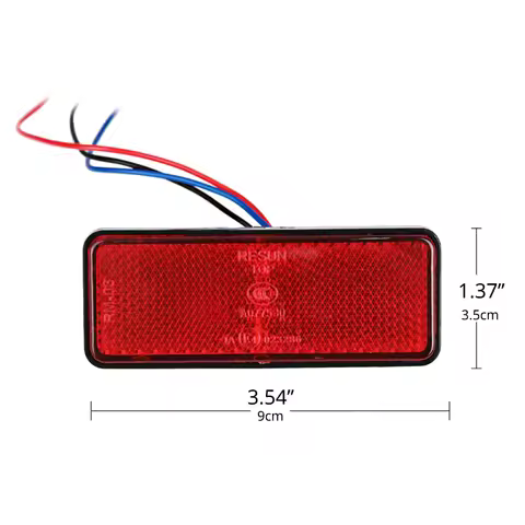 12v Tail Brake Stop Reflector Warning Marker Light Rectangle For Rx 6750 Xt Fog Lamp For Motorcycle