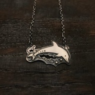 天生的樂天派海豚銀項鍊