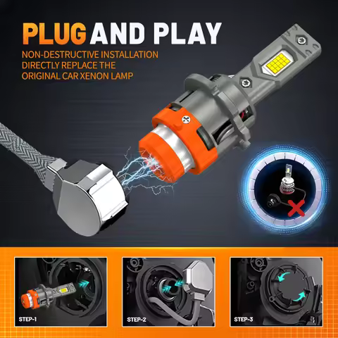 D4S D2S LED Headlights Canbus 1:1 HID D1S D3S D1R D2R D3R D4R Auto Lamp 8800000LM 5200W Plug&Play Tu