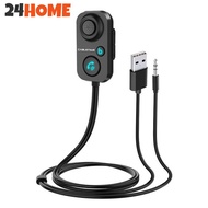 24HOME Car Bluetooth-compatible Transmitter Bluetooth Receiver 5.1 AUX Audio 3.5mm Wireless Adapter 