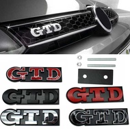 3d Metal Car Front Grill Logo GTD Emblem Badge For 3 4 5 6 7 7.5 MK4 MK5 MK6 MK7 GTD Sticker Accesso