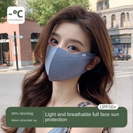 TONGQUDA Face Ice Silk Breathable Traceless Anti-UV UPF50+ Face Shield Fashion Riding Face Unisex