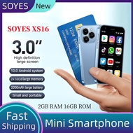 2024 ใหม่ SOYES XS16 Mini 4Gสมาร์ทโฟนQuad Core 3.0 นิ้วหน้าจอHD 2GB RAM 16GB ROM WIFIบลูทูธวิทยุFM 2000MAh Dual SIM Android 10.0 โทรศัพท์มือถือ