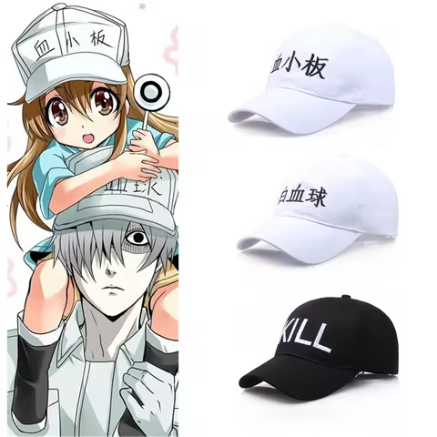 Anime Cells at Work Baseball Hat Hataraku Saibou White Blood Cell Platelet Red Blood Cell Unisex Adj