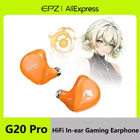 EPZ G20 Pro In-Ear Earphones HIFI Music Gaming IEMs 10mm LCP+PU Dynamic Driver ENC Boom Mic Detachab