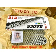 DID 520 Chain - DID 520VO 120ZB - 120FB Oring Color Steel Made in Japan