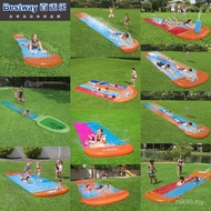 Bestway 52328 Gelongsor Air Tiga Orang Taman Air Kanak-kanak Bermain Air Pad Semburan Rumput Gelongs