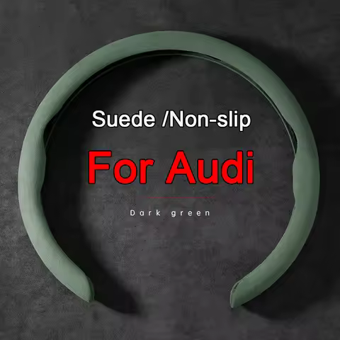 Ultra thin Suede Car Steering Wheel Cover Universal 15 Inch/38cm Cover For Audi A1 A3 8P 8L A4 A5 B6