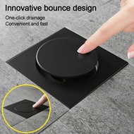 Boing Floor Drain Black Drain Trap Floor Drain 10X10cm Deodorant All Copper Bathroom Shower Drain Bathroom Essories