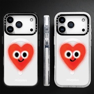 Jon Burgerman Cute Soft Heart Acrylic Wireless Magnetic Charging Case Compatible For IPhone 15 11 12