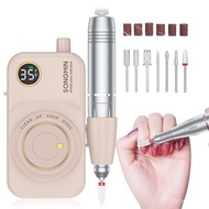 Professional Nail Drill 35000 RPM,SONGMIN Portable Cordless Efile with Bits Kit for Acrylic Nails Ge