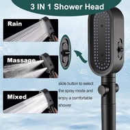 Upgrade 3-Mode Shower Head with Stop Button High Pressure Water Boost Shower Head Built in Filter Cartridge Bathroom Accessories