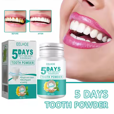 Eelhoe 50g 5 Days Teeth Whitening Powder Tooth Cleaning Oral Hygiene Remove Stains Tartar Plaque Bri