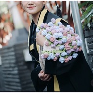 Crochet flower blanket Knitted flower blanket Graduation flower/