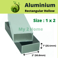 1 x 2 Aluminium Hollow Rectangular Hollow / Segi Empat Hollow / Bar Berongga Aluminium 长方通 -2ft/ 4ft