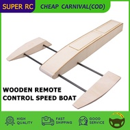 🔥In stock🔥RC Outrigger Wooden Shrimp Boat Kit RC Speed Boat Outrigger Shrimp Racing Boat
