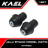 Jalu Stang Model Matic Motor Universal Warna Bandul-Tutup-Penutup Ujung Setang Merah-Silver-Biru-Ema