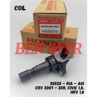 Ignition Coil HONDA CRV 2007-2011 CIVIC 1.8 HRV 1.8 30520 - MOTORCYCLEBen