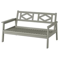 IKEA BONDHOLMEN 2-seat sofa outdoor grey stained I Sofa dua tempat duduk
