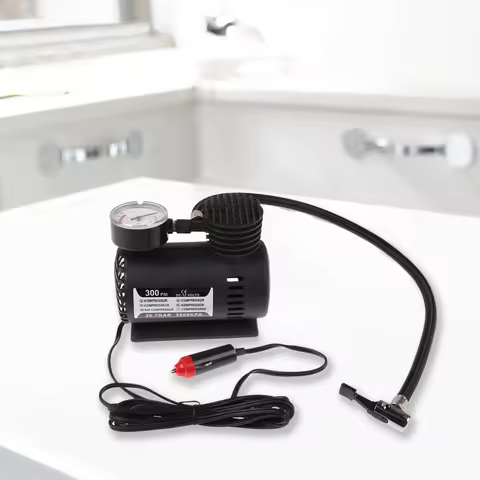 12V Smart Tire Pump with Pressure Gauge Car Electric Tire Inflator Auto Tire Infaltor Pump for Moto 