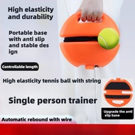 【Solo Training】Tennis Rebound Ball with Tether & Base，High Elasticity Professional Portable Swing Pr