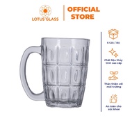 Set of 6 410ml glass handle cups made in Vietnam, safe to use for families, restaurants and bars