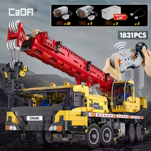 Cada City Remote Control Engineering Vehicle Truck Crane Building Blocks MOC RC Car Bricks DIY Toys 