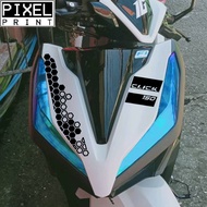 Honda Click 125i 150i Honeycomb Front Fairings  v1 v2 v3 Sticker Waterproof For Motor Vinyl Decals