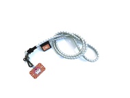 SCANFC  NFC 魔術貼 達摩銀白色彈力手機繩連電話片 (愛)