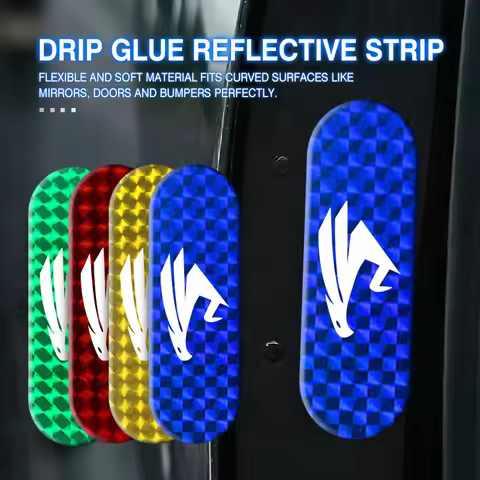 For Toyota Car Door Safety Warning Reflective Mark 3D Sticker GR Sport C-HR Rav4 YARiS supra Corolla