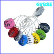 GVBSE 3 Digit Cipher Combination Padlock Travel Suitcase Luggage Backpack Metal Combination Lock Anti-theft Wire Rope Lock Drawer Lock ERHRW