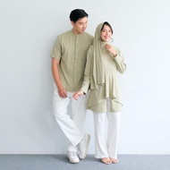 Isla Febe Family Sage Green White - Family Eid Outfit Set - Eid Couple Outfit