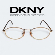 Preloved Kacamata Vintage second branded DKNY leopard gold