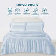 NITE9SILK COOLING Luxury Silk Bedding Set Sky Blue