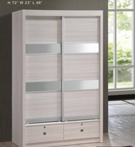 Wardrobe With Sliding Door 4x6 feet Almari Baju 4x6 kaki