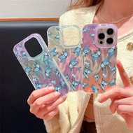 CLARITY Swirl Casing Hologram Silver Butterfly for Vivo Y28 4G Y29 4G Y30 Y50 Y35 Y36 4G D051