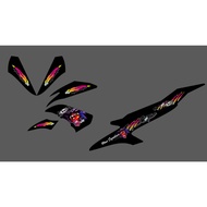 STRIPING STICKER AEROX OLD 155 CONNETED TRANSPARENT ALL POLETS CLEAR LINE DESIGN GTR