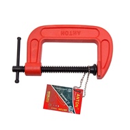 ANTON 3 Inch 75mm G-clamp Heavy Duty Metal Woodworks Vise Grip Tools Red